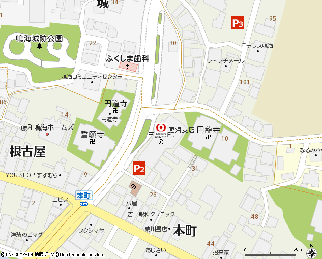 鳴海支店付近の地図
